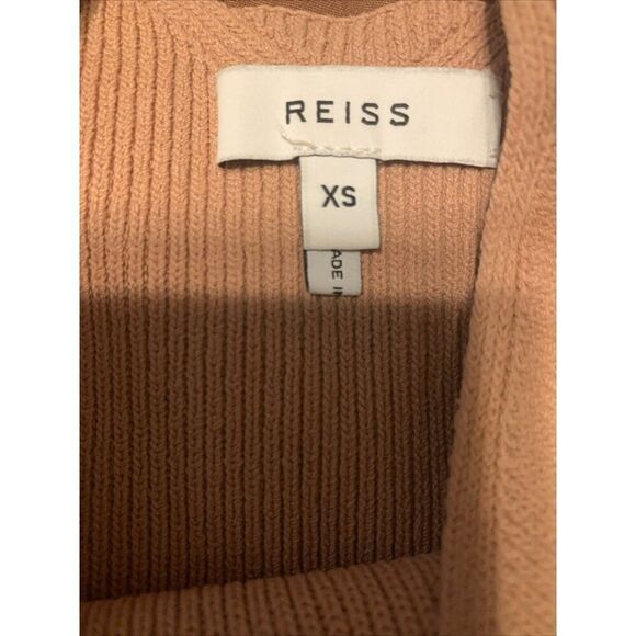 Reiss Solid Beige Sweetheart Ribbed Tank Knit Top Xs - Picture 7 of 7